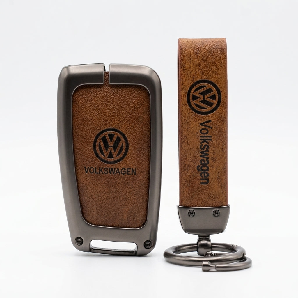 Luxury Volkswagen Metal Key Cover - Buttons Model