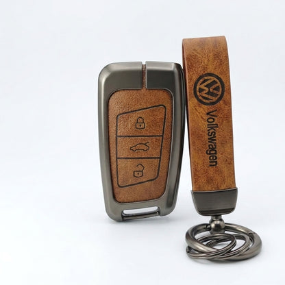 Luxury Volkswagen Metal Key Cover - Buttons Model
