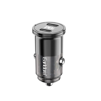 Car charger with 'Earldom' branding on a white background