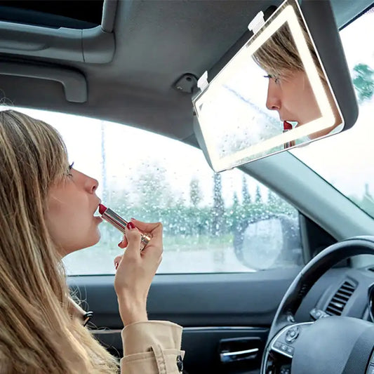 VISOR VANITY MIRROR WITH LED