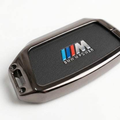 Luxury BMW Metal Key Cover + FREE Black M Emblem