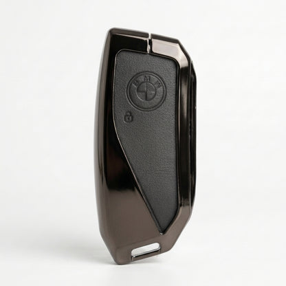 Luxury BMW Metal Key Cover + FREE Black M Emblem
