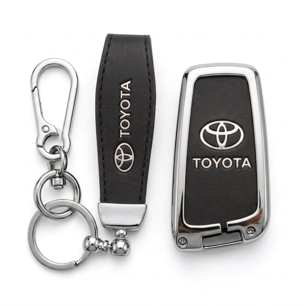 Luxury Toyota Metal Key Cover - Flip Key Model