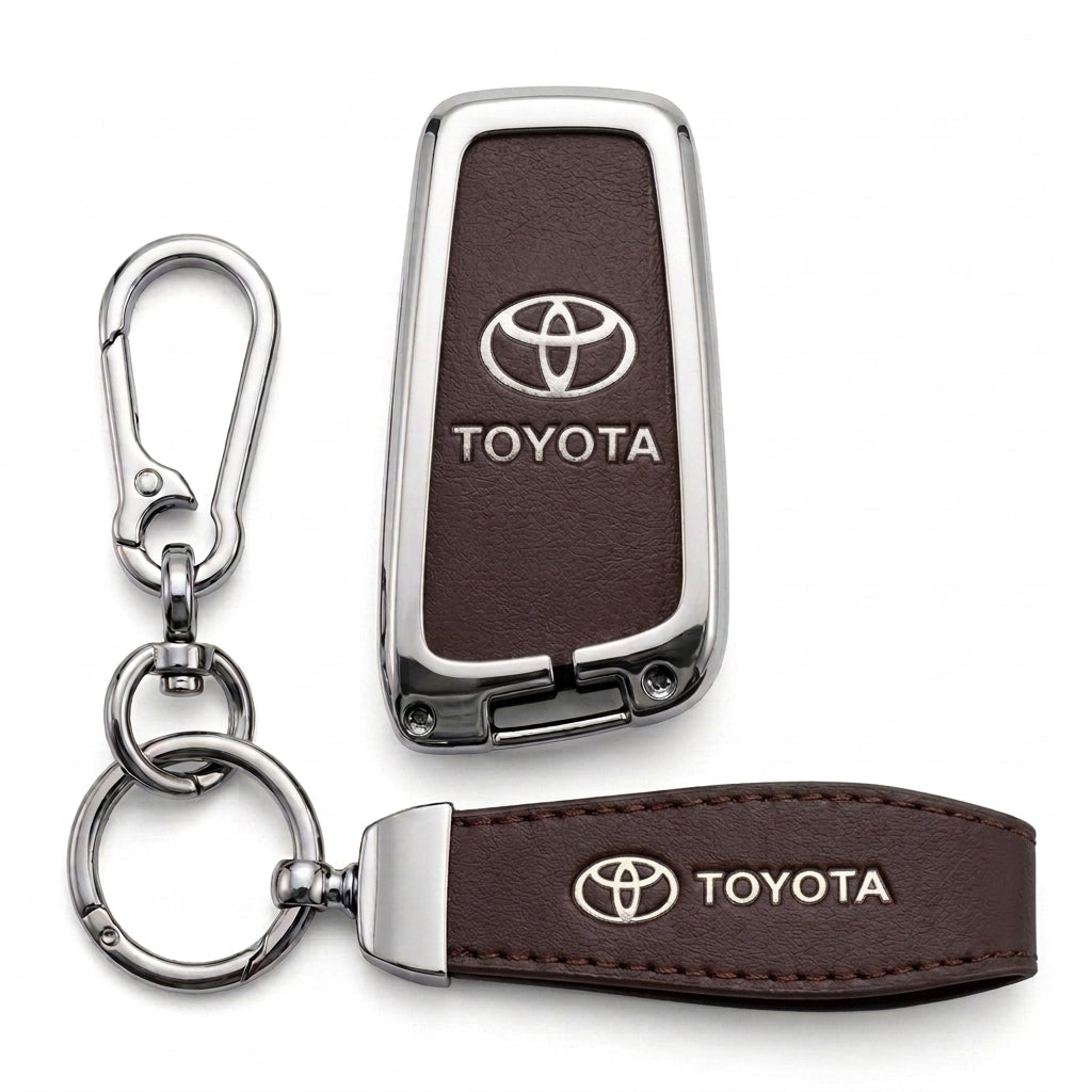 Luxury Toyota Metal Key Cover - Flip Key Model