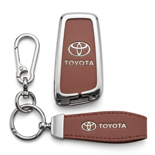 Luxury Toyota Metal Key Cover - Flip Key Model