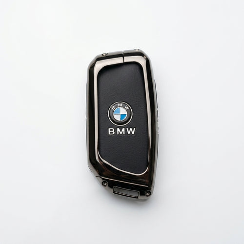 Luxury BMW Metal Key Cover + FREE Black M Emblem
