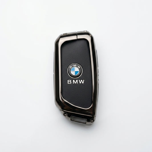 Luxury BMW Metal Key Cover + FREE Black M Emblem