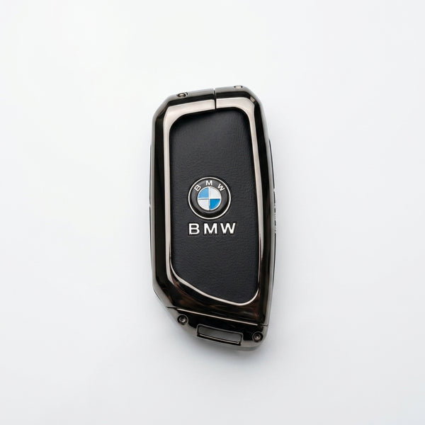 Luxury BMW Metal Key Cover + FREE Black M Emblem