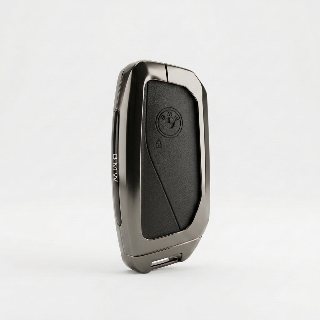Luxury BMW Metal Key Cover + FREE Black M Emblem