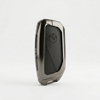 Luxury BMW Metal Key Cover + FREE Black M Emblem