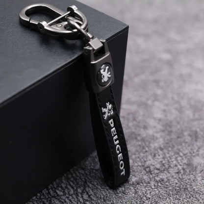PEUGEOT LEATHER HOOK KEY CHAIN